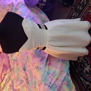 Strapless mini cocktail dress